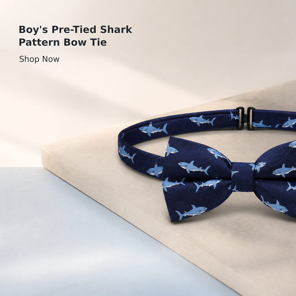 Boys’ Handmade Pre-Tied Patterned Bow Tie