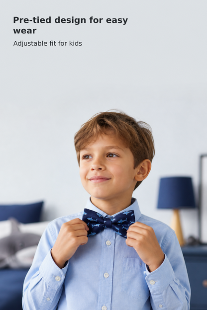 Boys’ Handmade Pre-Tied Patterned Bow Tie