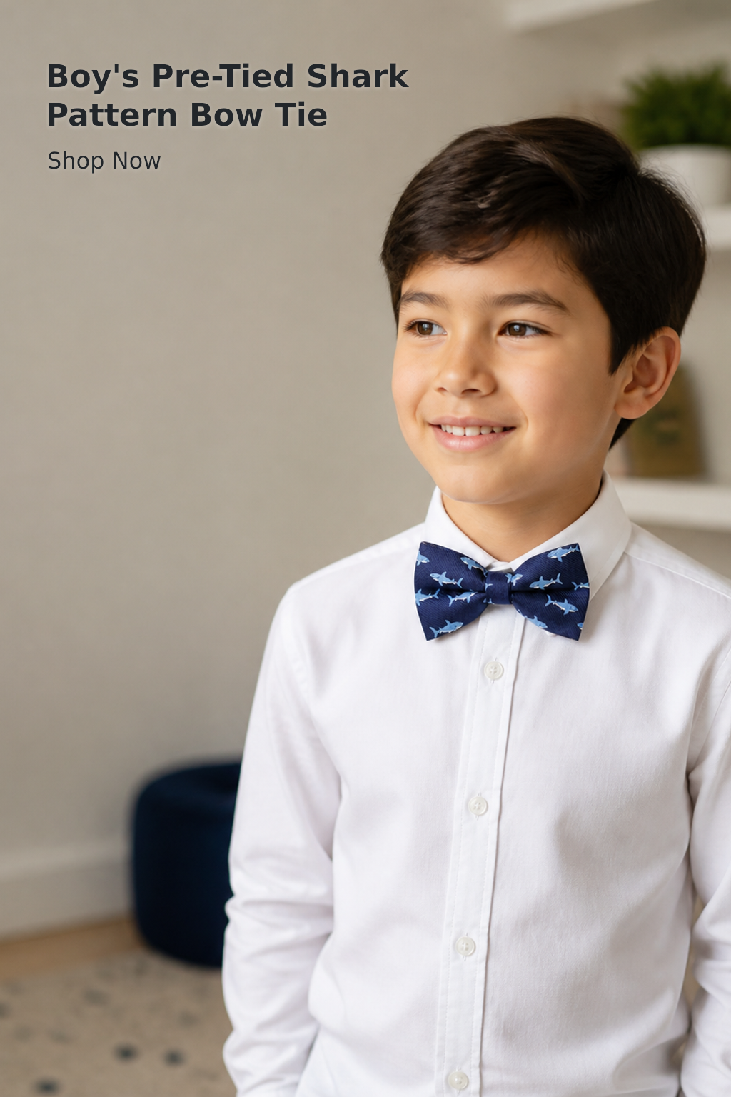 Boys’ Handmade Pre-Tied Patterned Bow Tie